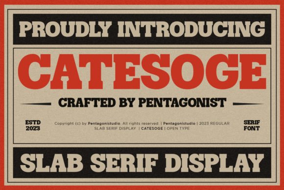 Catesoge: The Bold Retro Slab Serif for High-Impact Marketing