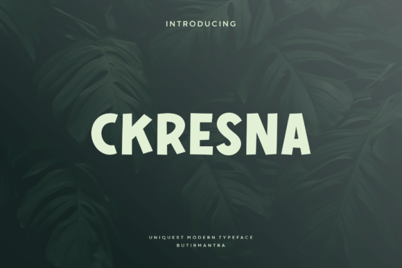 Ckresna: A Modern Display Font for Elegant Branding