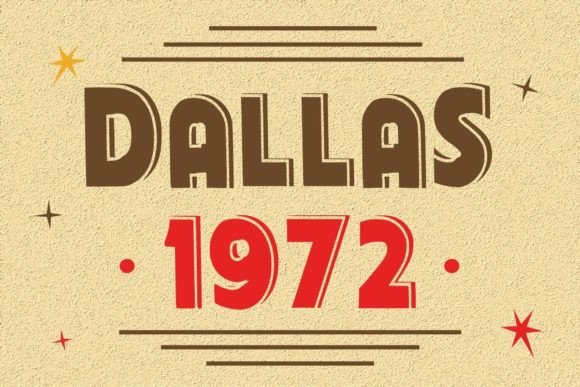 Dallas 1972: The Perfect Vintage Display Font for Handmade Creators