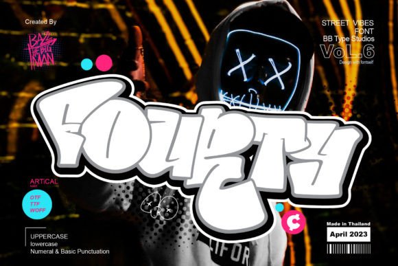 Fourty Cent: A Bold Graffiti Display Font for Urban Branding