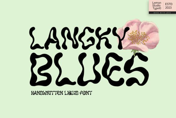 Langky Blues: A Liquid Handwritten Font for Editorial Design