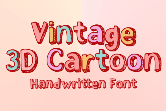 Vintage 3d Cartoon: The Perfect Typeface for Handmade Crafts